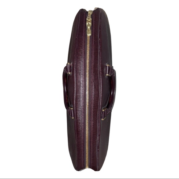 ✨ Vintage Louis Vuitton Burgundy Pebble Leather Luggage Bag ✨ - Picture 4 of 9